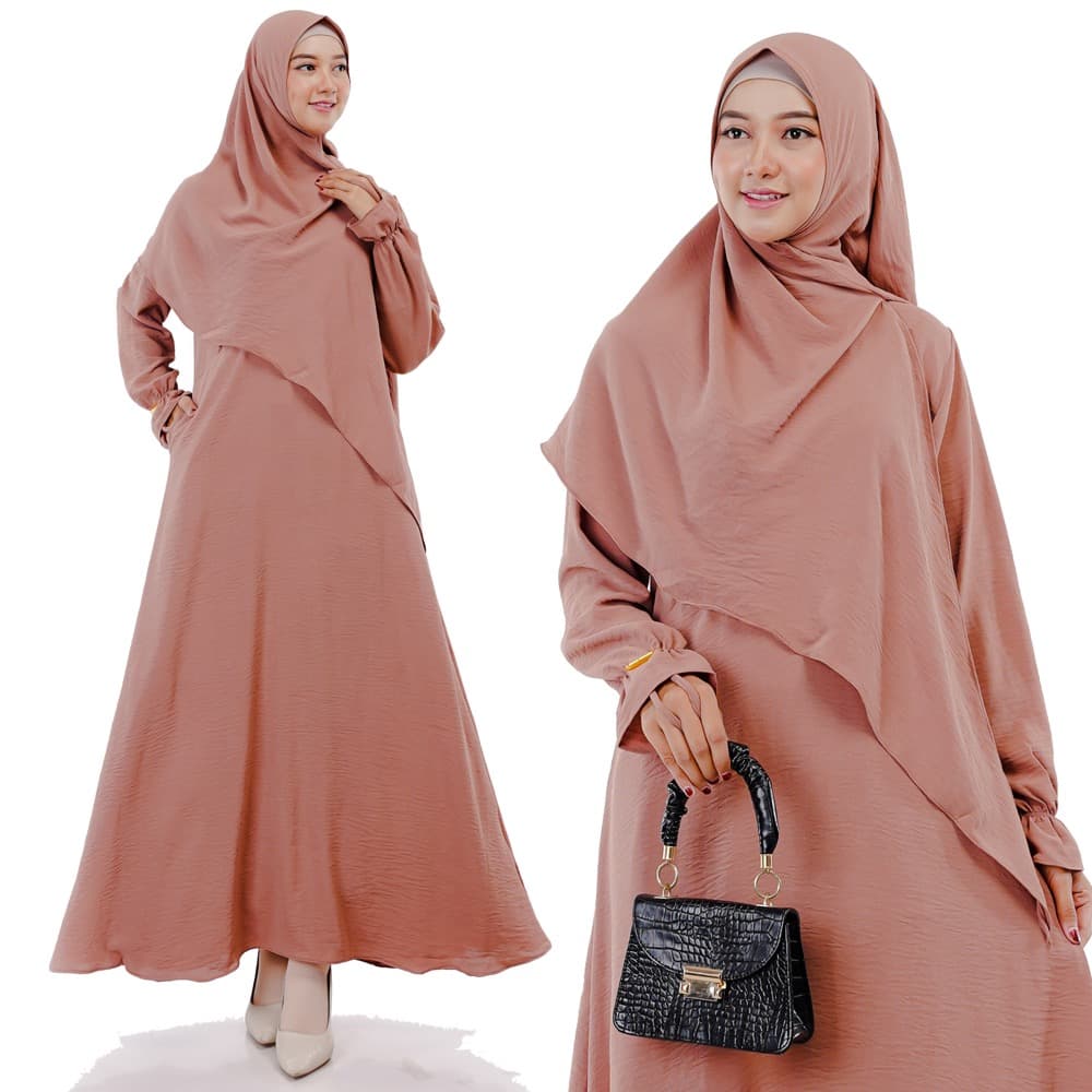 Rumaisha - Inaya Set Gamis + Khimar Anti UV 2