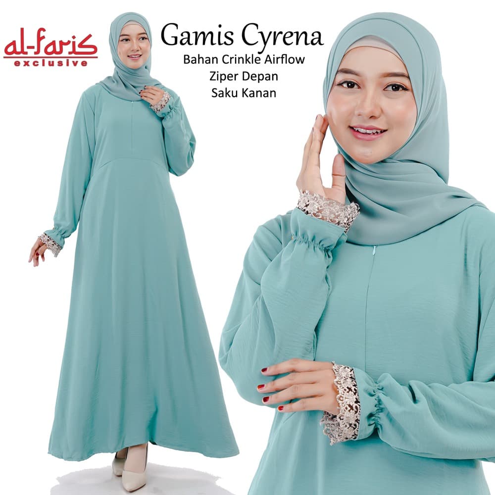 Rumaisha - Gamis Cyrena Crinkle Airflow Premium